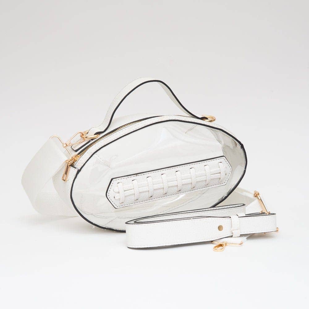 Clear Gameday Football Stitch Detail Bag