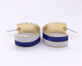 Two Tone Gameday Hoop Post Earrings