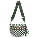 Nylon Checker Bum Sling/Crossbody Bag