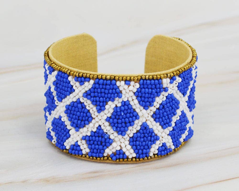 Gameday X Cross Beaded Cuff