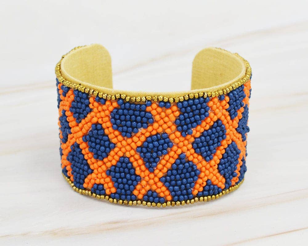 Gameday X Cross Beaded Cuff