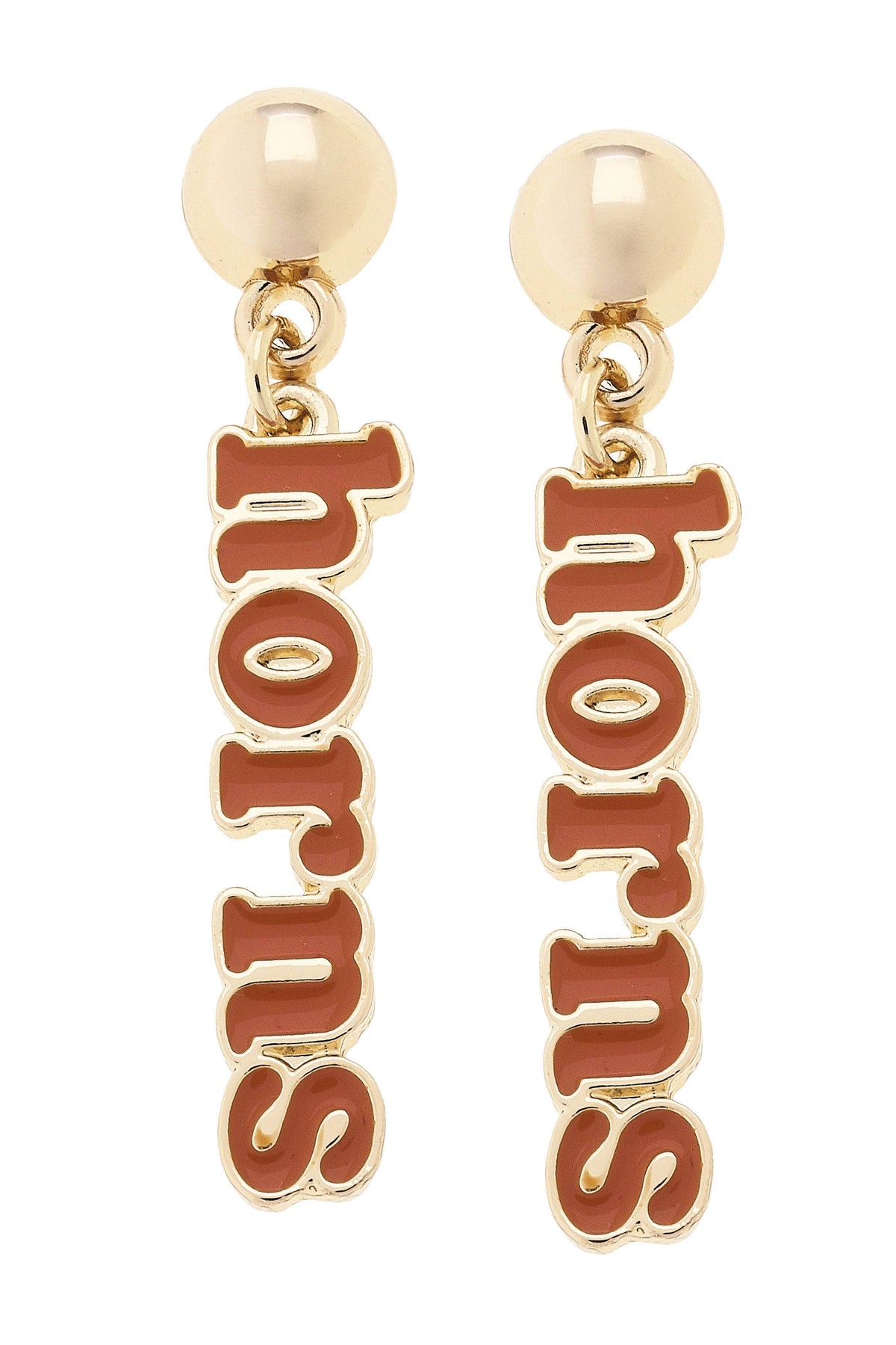 Longhorns Slogan Earrings