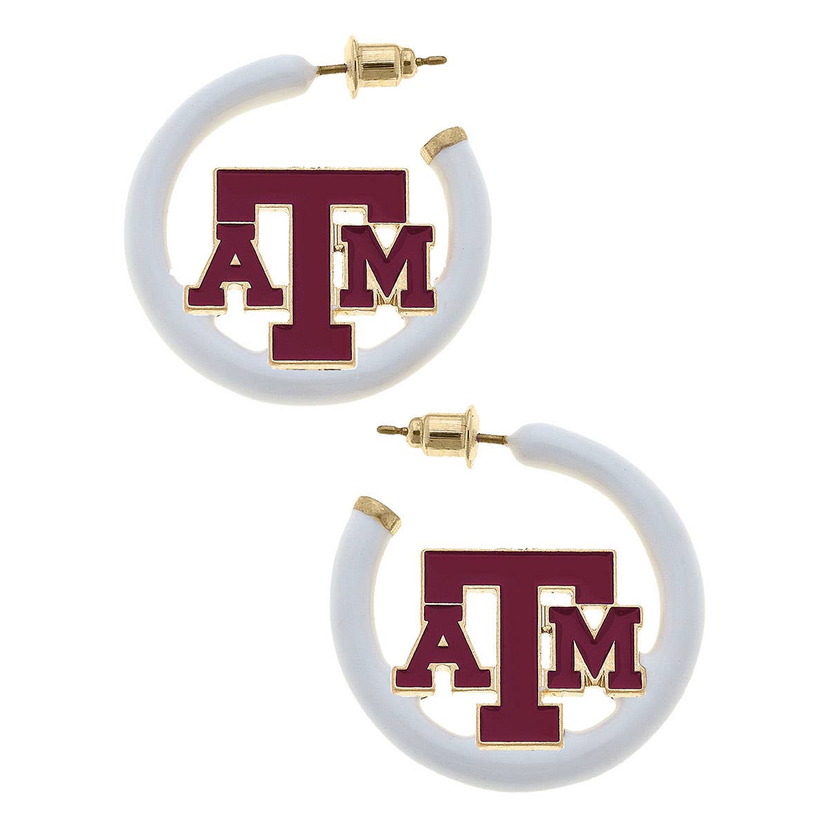 Texas A&M Hoop Earrings