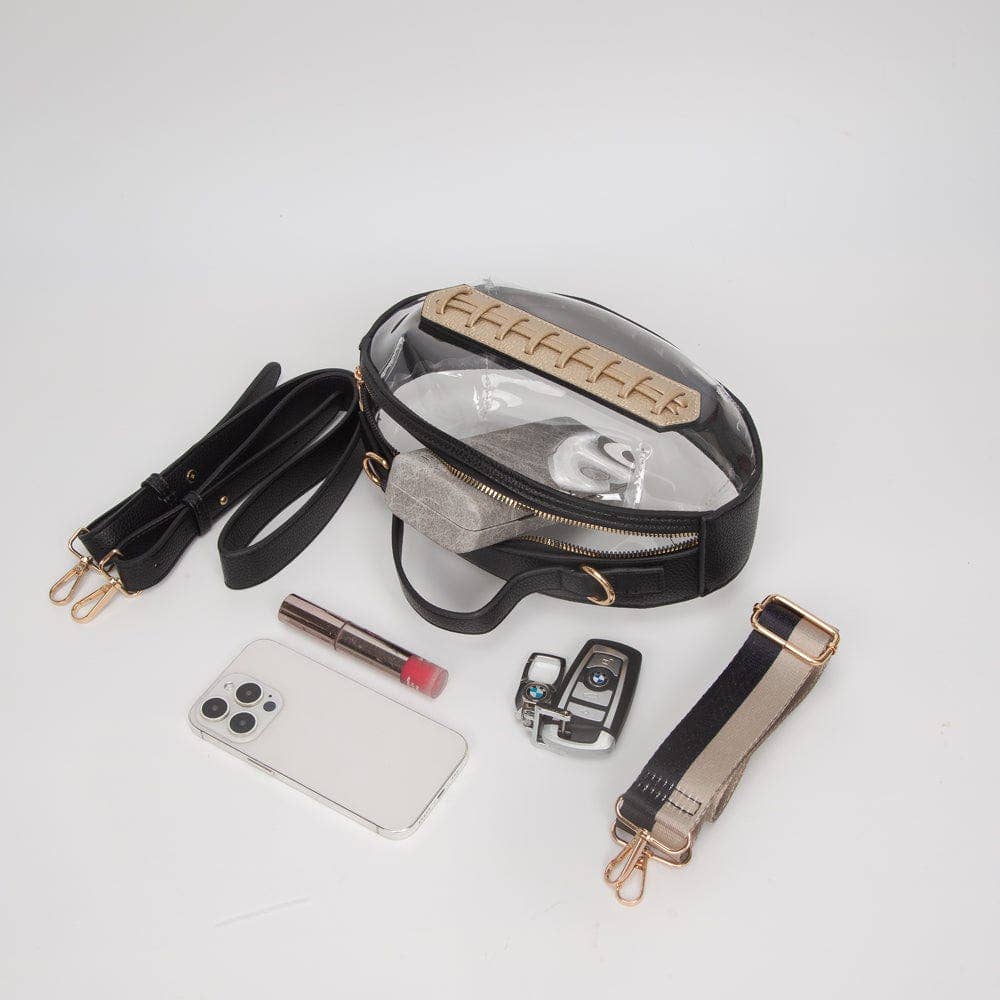Clear Gameday Football Stitch Detail Bag