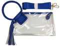 Clear Cuff Handle Tassel Wristlet