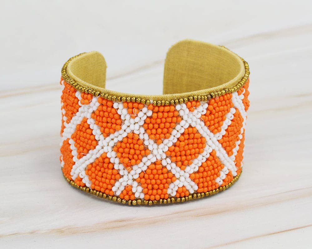 Gameday X Cross Beaded Cuff